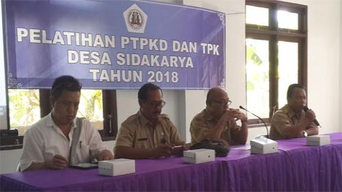 Pelatihan PTPKD & TPK DESA SIDAKARYA  2018
