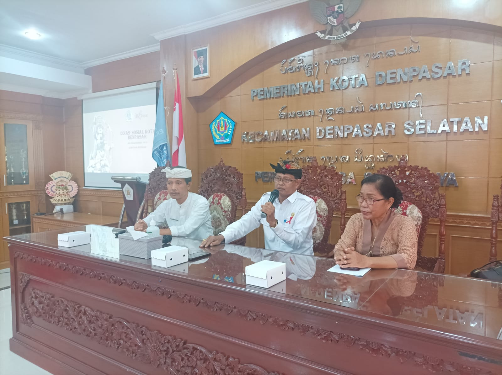 Sosialisasi Bantuan Sosial ( Bansos ) yang diselenggarakan oleh Dinas Sosial Kota Denpasar 
