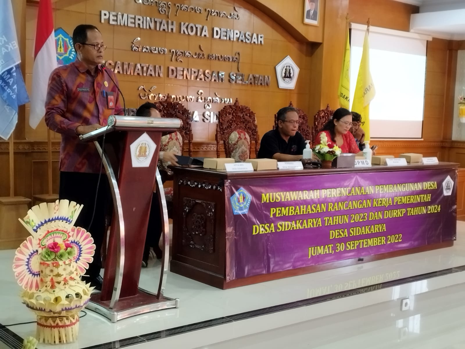 Musyawarah Perencanaan Pembangunan Desa Pembahasan Rancangan Kerja Pemerintah Desa Sidakarya Tahun 2023 Dan DURKP Tahun 2024