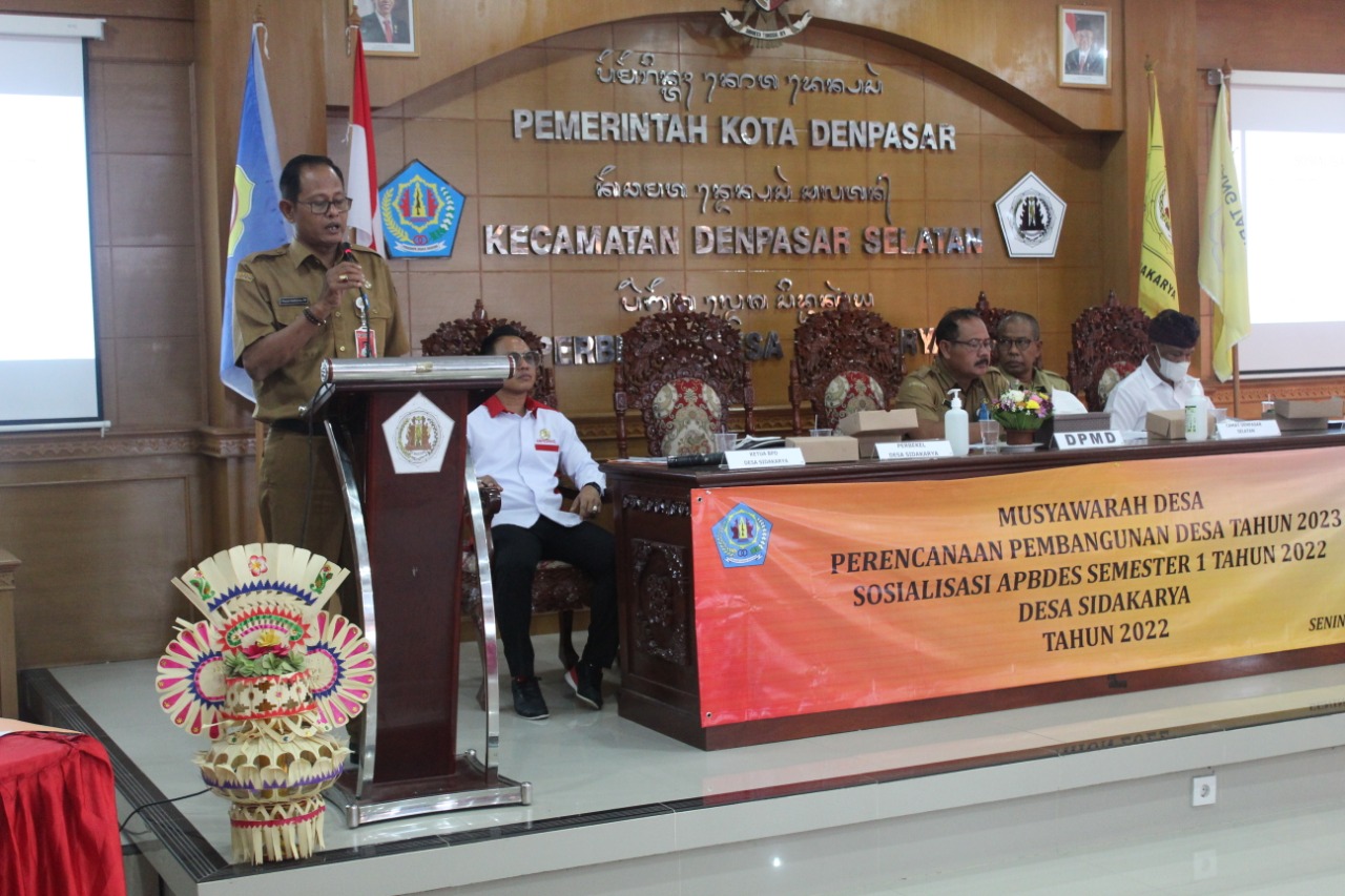 Musyawarah Desa Perencanaan Pembangunan Desa Tahun 2023 Dan Sosialisasi APBDES Semester I Tahun 2022 Desa Sidakarya Tahun 2022