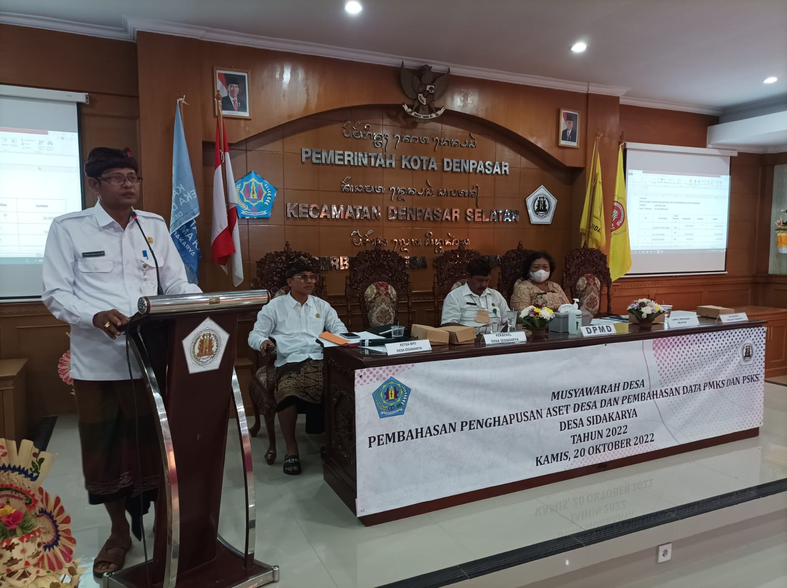 Musyawarah Desa Pembahasan Penghapusan Aset Desa Dan Pembahasan Data PMKS Dan PPKS Desa Sidakarya Tahun 2022 