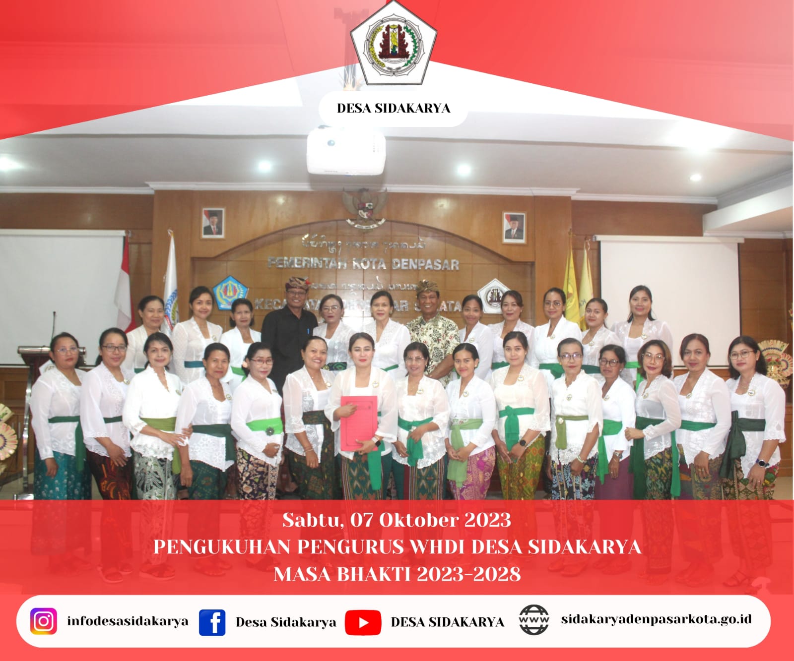 Pengukuhan Pengurus WHDI Desa Sidakarya