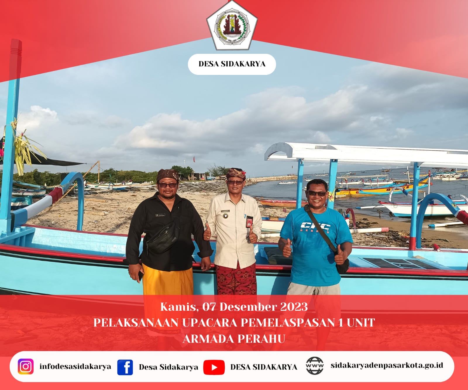 Pelaksanaan Upacara Pemelaspasan 1 Unit Armada Perahu