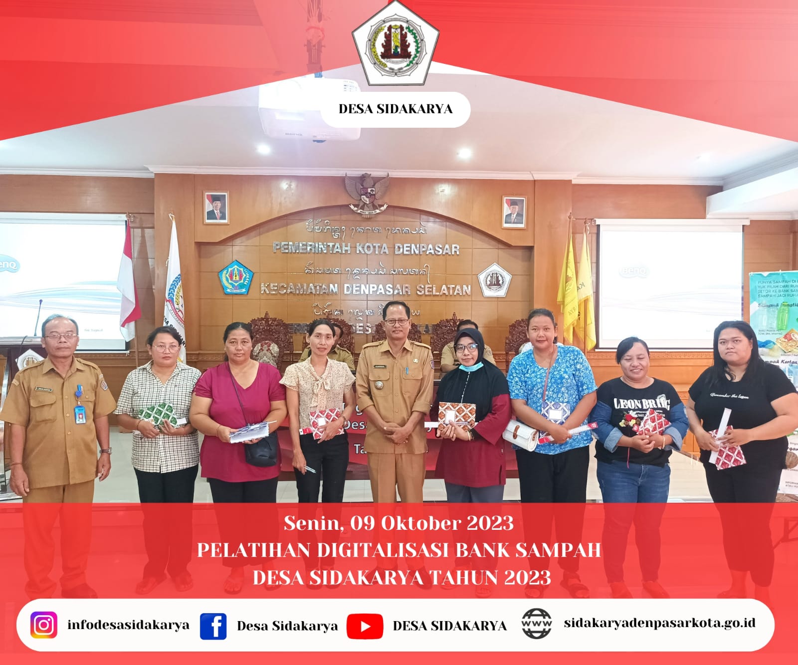 Pelatihan Digitalisasi Bank Sampah Desa Sidakarya Tahun 2023