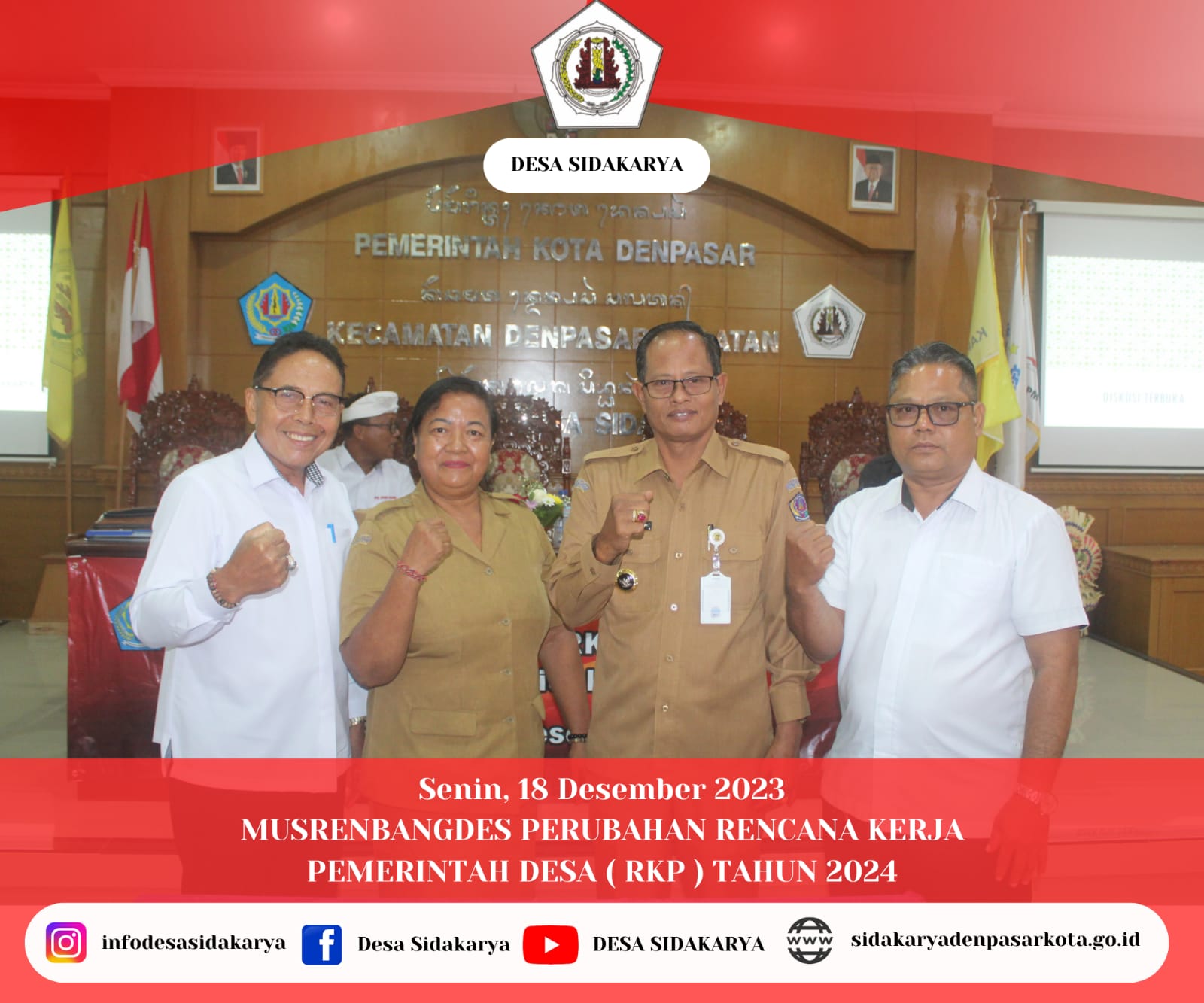 Musyawarah Perencanaan Pembangunan Desa Perubahan Rencana Kerja Pemerintah Desa Sidakarya Tahun 2024