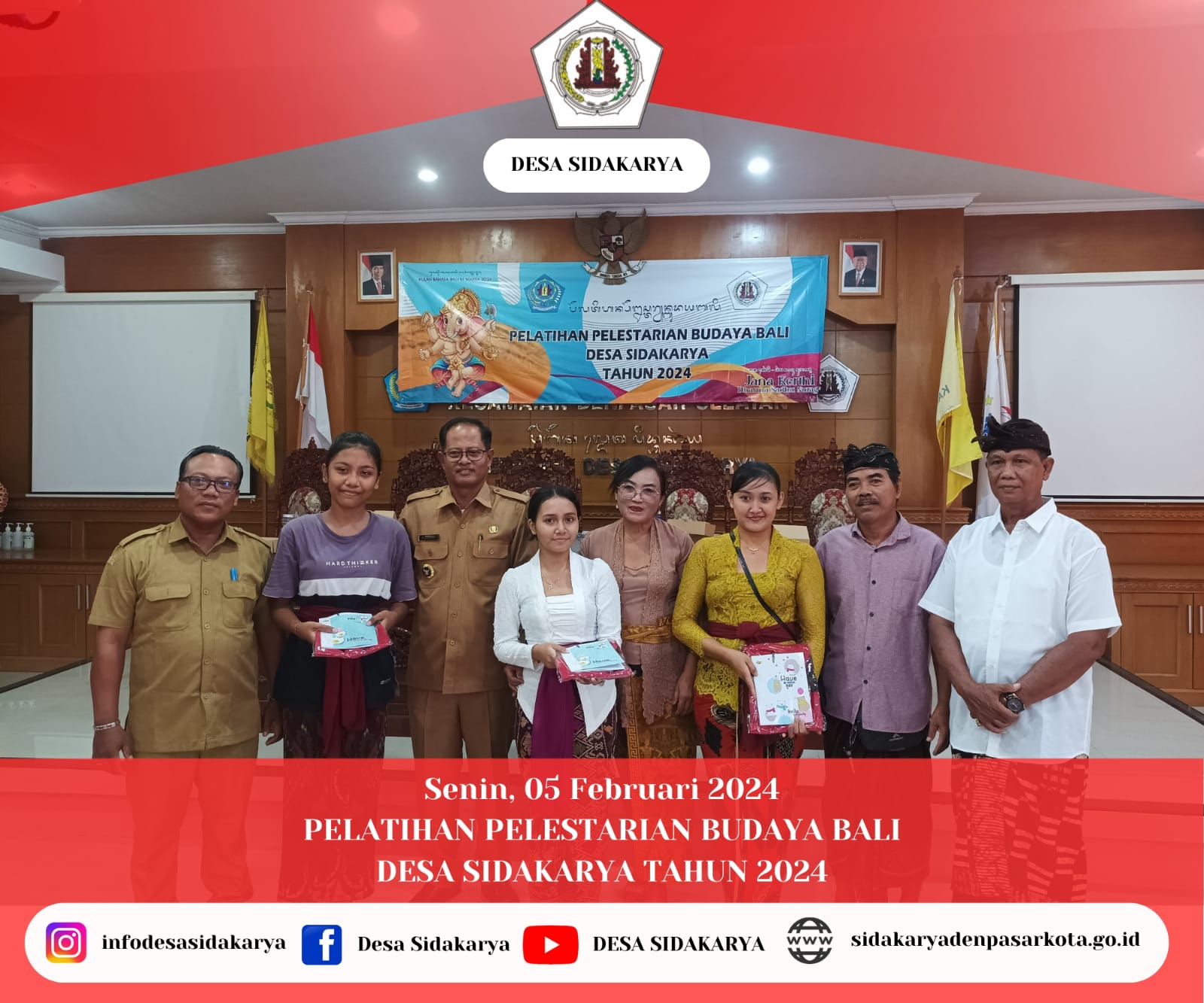 PELATIHAN PELESTARIAN BUDAYA BALI DESA SIDAKARYA TAHUN 2024