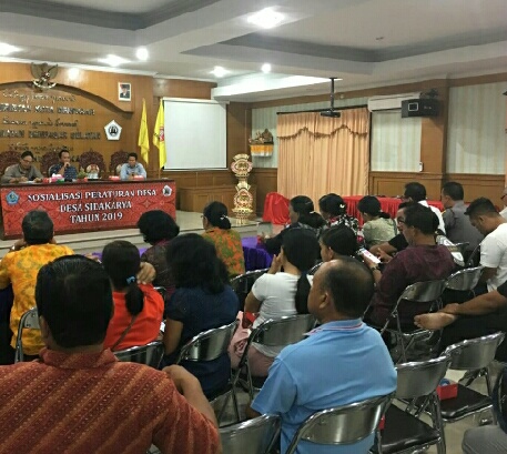 Sosialisasi Peraturan Desa No 6 Tahun 2019
