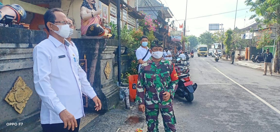Kegiatan Yustisi Masker Seputaran Wilayah Desa Sidakarya