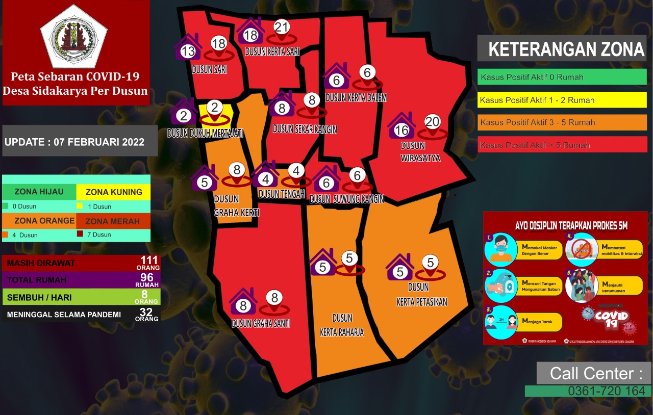 Peta Sebaran Covid 19 Desa Sidakarya