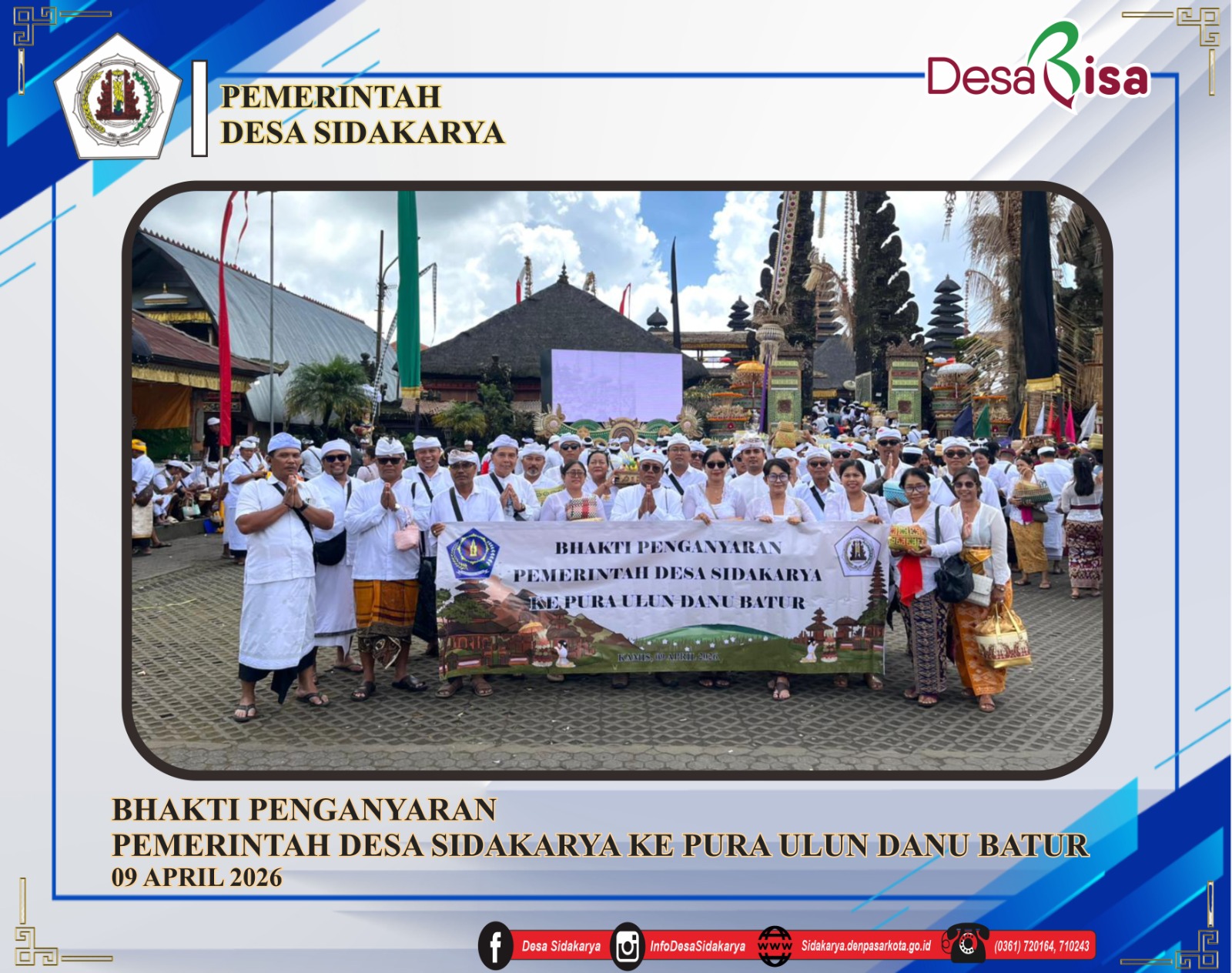 Bakti Penganyaran ring Pura Ulun Danu Batur.