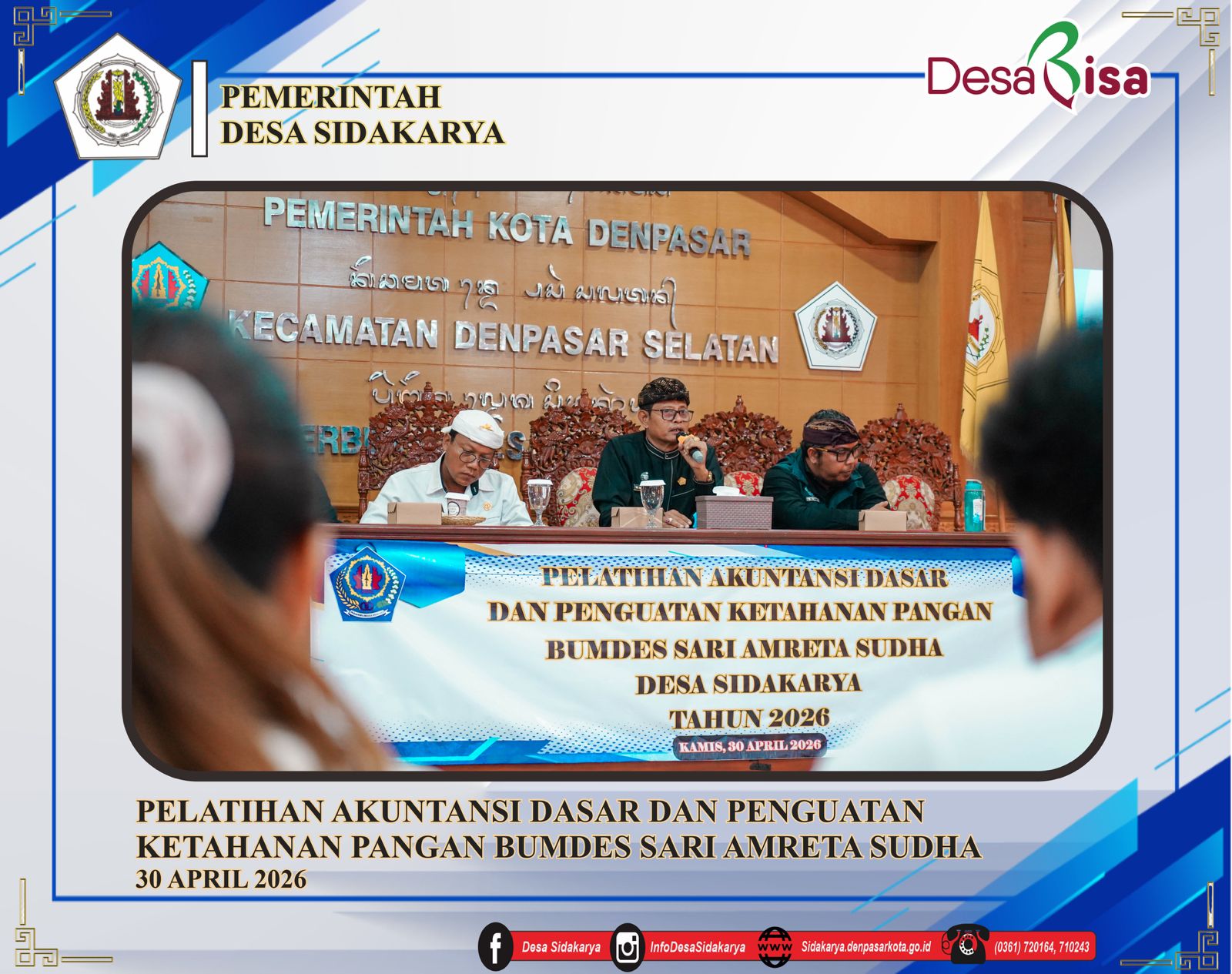 Pelatihan Akuntansi Dasar Dan Penguatan Ketahanan Pangan Bumdes Sari Amreta Sudha Tahun 2026